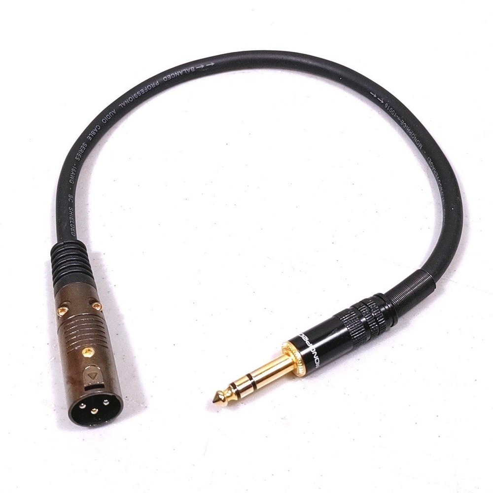 Monoprice‎ 1.5ft XLR Male to 1/4" TRS Male Balanced Audio Cable 16AWG
